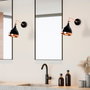 Opviq Yıldo - 7031 Lámpara de pared Negro y Cobre